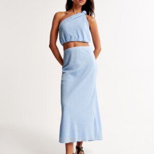 abercrombie crinkled textured column maxi skirt